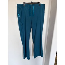 Carhartt Liberty Scrub Pants Womens 2XL Teal Blue Cargo Medical Nursing C52110