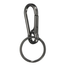 Car Key Chain Ring Clip 2.8" Metal Keychain Key Fob, Gun