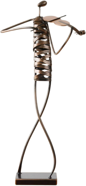Haucoze Geigen Skulptur Figur Musik Statue Moderne Heim Dekoration 46Cm-image