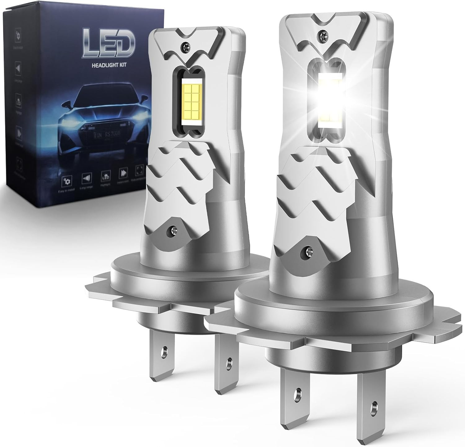 Kit H7 LED 36000LM Bianco Ghiaccio - Potenza Pura 6500K per Auto