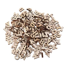 MAGICLULU Craft Letters 200PCS Small Wooden Alphabet Letters 0.6/15mm Unfinis...