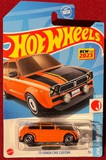 HOT WHEELS '73 HONDA CIVIC CUSTOM ORANGE 117/250. SEE COMBINED OFFERS!