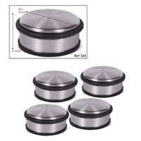 4 X TüRstopper Edelstahl TüRpuffer Massiv TüRhalter Boden Ø 10,5Cm Stopper TüR