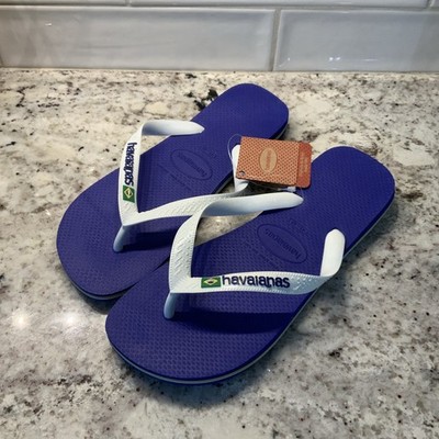 Havaianas Unisex Hav. Brasil  Flip-Flops Blue/White  W 11/12 M 9/10