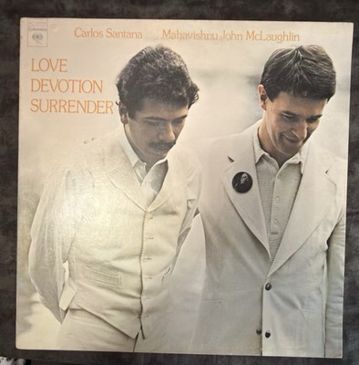 CARLOS SANTANA MAHAVISHNU JOHN MCLAUGHLIN LOVE DEVOTION SURRENDER LP VG+ VINYL