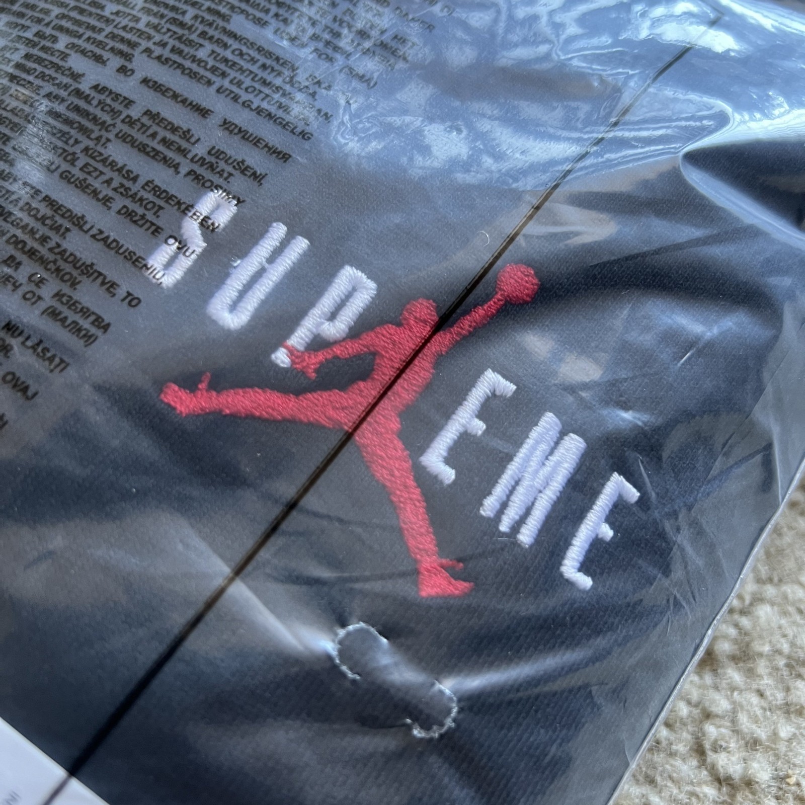 Supreme Jordan Hooded Sweatshirt FW24 Black Size LARGE - BRAND NEW NEVER OPENED 3
