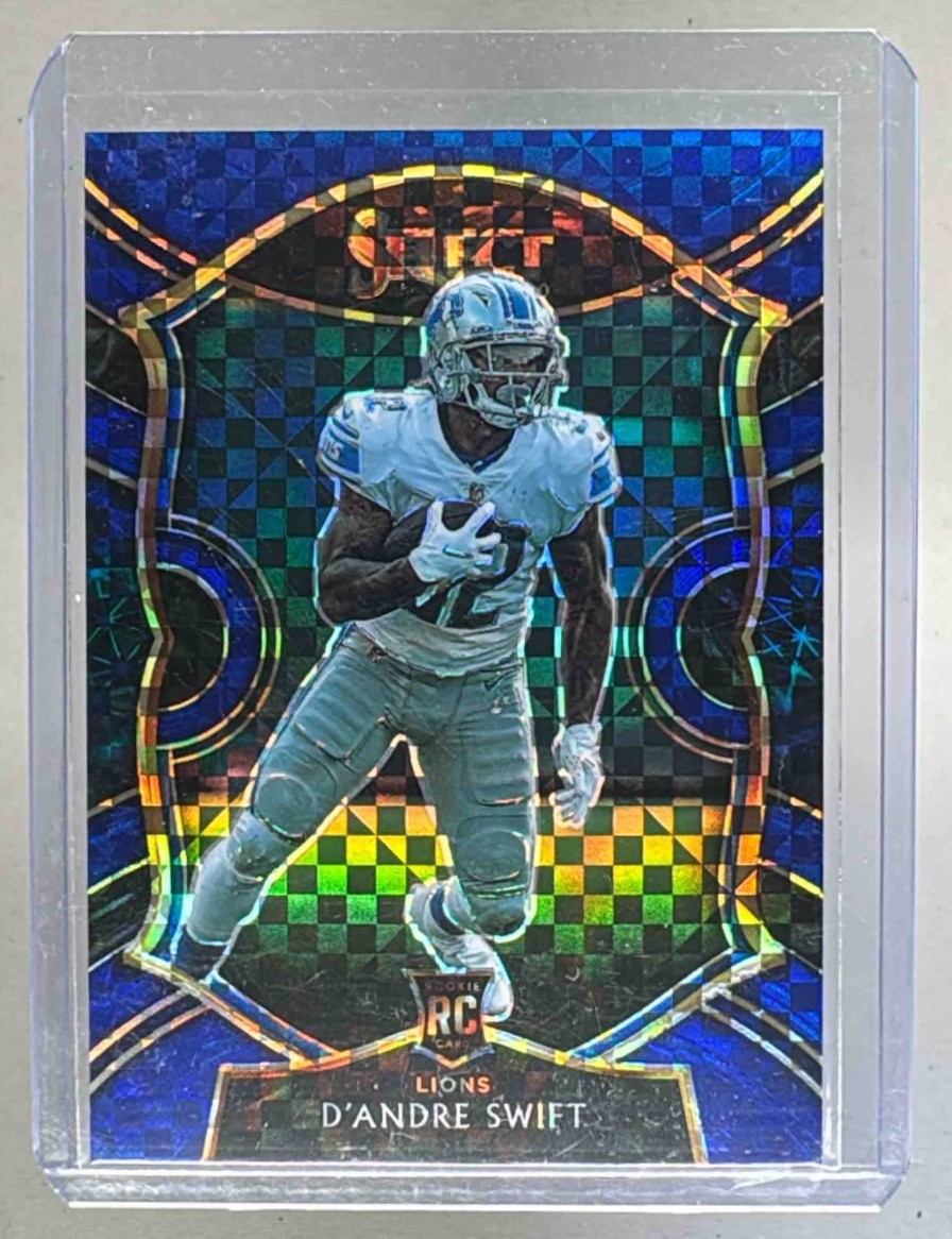 D'Andre Swift 2020 Panini Select #51 Blue Prizm Rookie RC /175