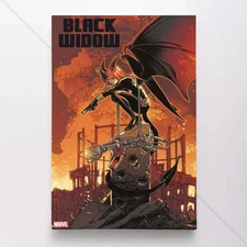 Black Widow Poster Canvas Avengers Marvel Comic Book Cover Art Print #56080