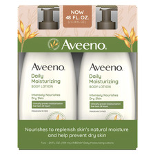Aveeno Daily Moisture Lotion 24 Fluid Ounce 2pk. Free shipping