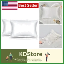 Ultra Soft Silk Satin Toddler Pillowcases - 2 Pack, 14x20 Inch, Machine Washable