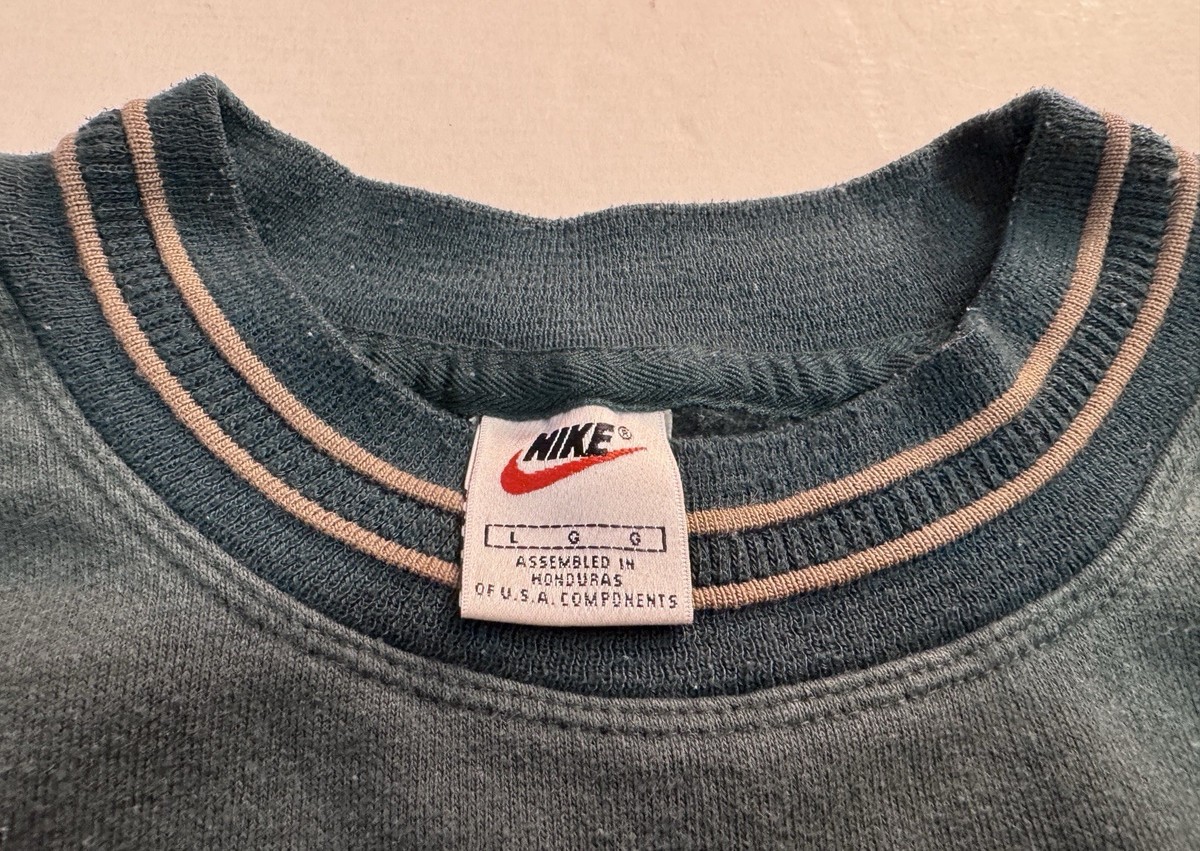 Rare 90s Vintage Nike Center Swoosh Orbital Crewneck Sweatshirt