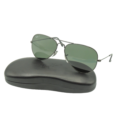 Ray Ban 3025 Dark Gunmetal Green Polarized Sunglasses 58 14 