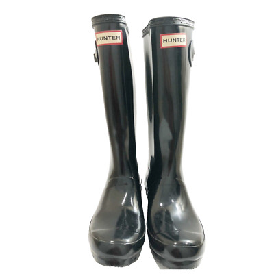 Hunter Women's Tall Boots Casual Rain Boots Gloss Black Size 36  4B/5G ($)