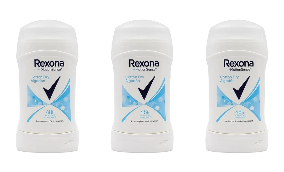 Rexona Cotton Dry Algodon Deo Stick , 3x40ml EAN54024502