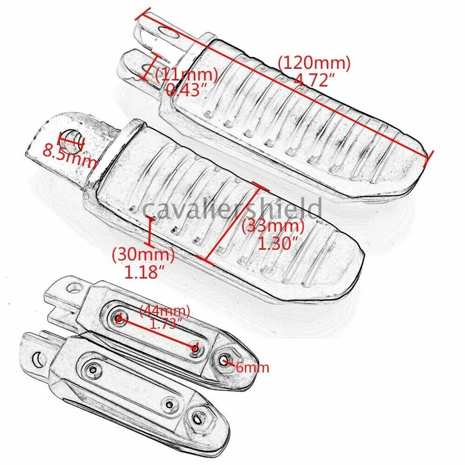 Black Aluminum Alloy Front Rider Footrest Foot Pegs For Suzuki GSX1300R Hayabusa - Image 3 of 4