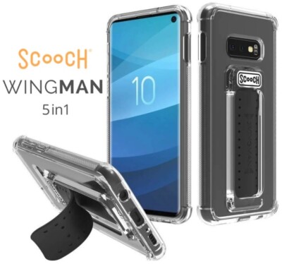 Scooch WINGMAN 5-in-1 KickStand Case for Samsung Galaxy S10e Clear