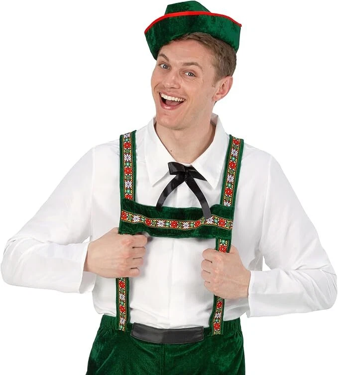 男式 Lederhosen 服装成人德国巴伐利亚啤酒人啤酒节 L XL — 第 3/4 张图片