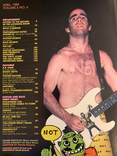 Guitar For Practicing Musician Magazine - Anthrax, Van Halen, J. Beck - Apr 1989 - Picture 2 of 12