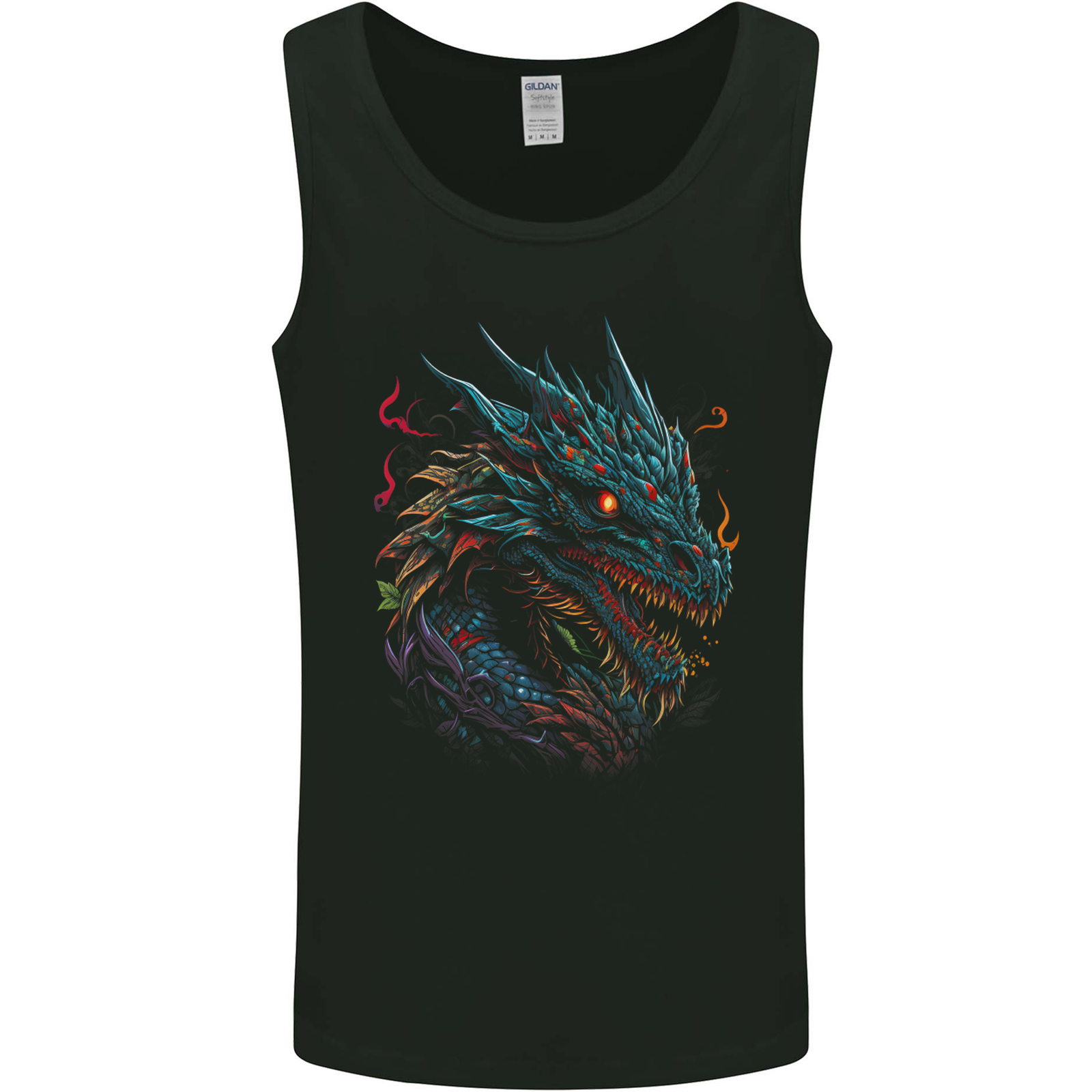 Mythical Dragon Fantasy Mens Vest Tank Top