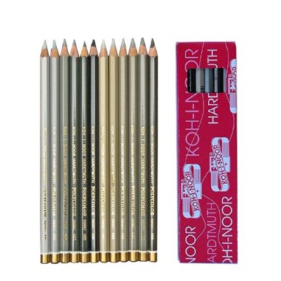 12 KOH-I-NOOR  Polycolor Künstler Farbstifte in verschiedenen Grautönen