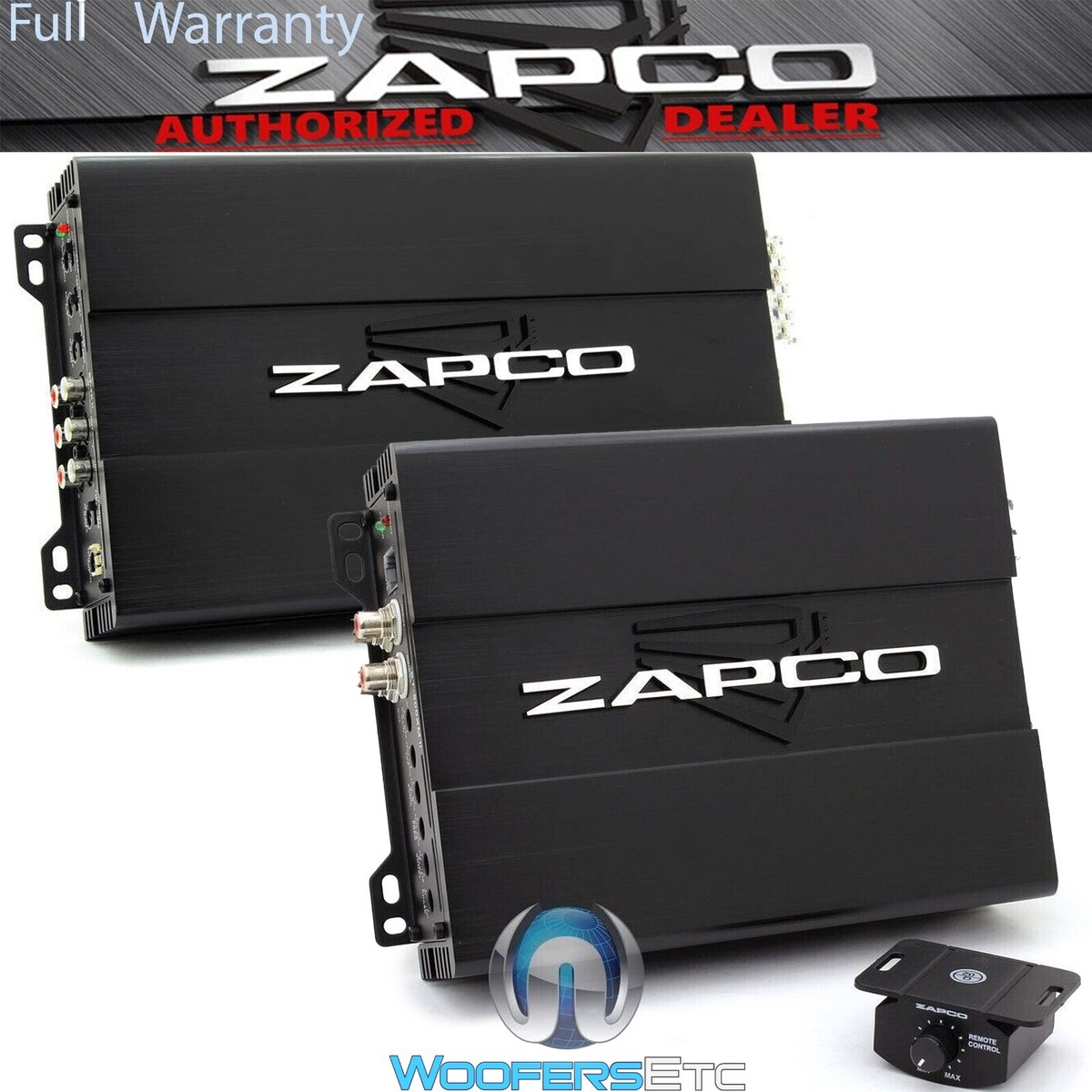 pkg ZAPCO ST-4X-II 4-CHANNEL 320W AMPLIFIER + ST-500XM-II