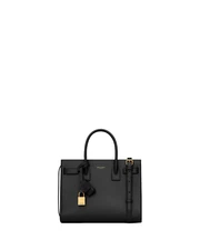 SAINT LAURENT Sac De Jour Baby $2950 Black Smooth Leather Handbag New/Authentic