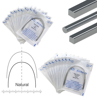 100PCS Dental Orthodontic Niti Arch Wire Natural Form Arches Round Rectangular