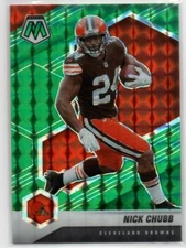 2021 Panini Mosaic GREEN MOSAIC #53 Nick Chubb CLEVELAND BROWNS parallel 46