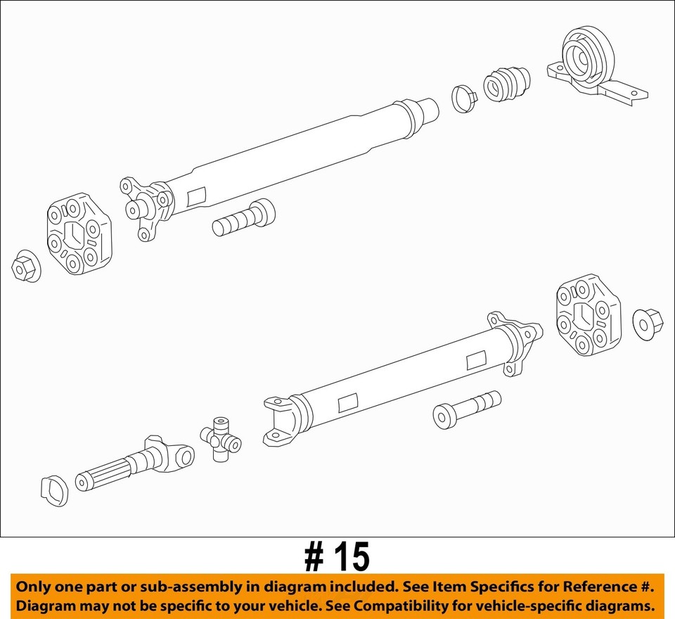 GM OEM 11-17 Caprice Rear Suspension Axle Differential-Drive Shaft Assy ...