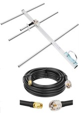 Yagi Antenna UHF 400-470MHz, Long Range 433MHz, High Gain, 3 Element Coax Cable