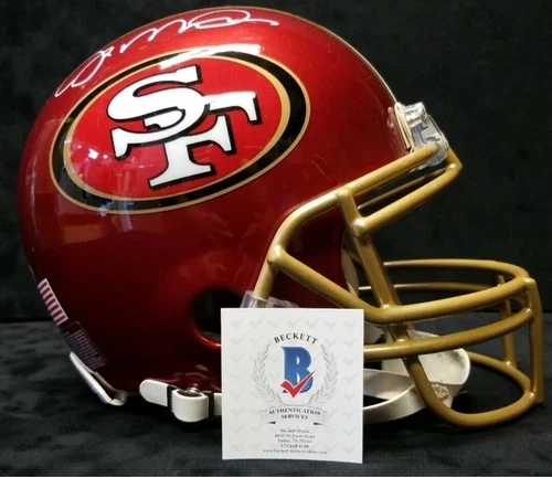 JOE MONTANA Autographed SAN FRANCISCO 49ERS F/S Custom Helmet. WITNESS BECKETT