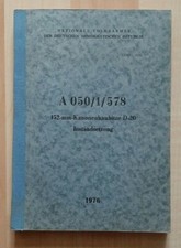 NVA Vorschrift A050/1/578 152 mm Kanonenhaubitze D-20 Instandsetzung 1976