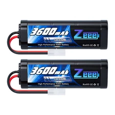 2x Zeee 7.2V 3600mAh NiMH Battery Tamiya for RC Car Associated HPI Losi Kyosho