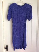 Back East Vintage Blue Batik Dress Med 