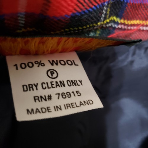 Oneil of Dublin Skirt US16? Wool Midi Red Tartan Plaid Pleated Elastic Waist - Picture 14 of 15
