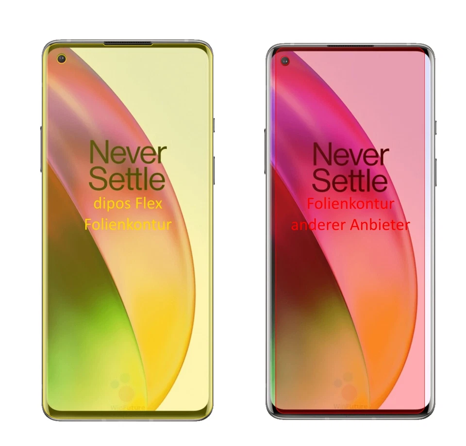 3x Screen Protector for OnePlus 8 Pro Protective Film covers 100% dipos Flex - Image 2 of 4