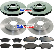 FOR HONDA JAZZ  1.2 1.3 1.4 (2008-2014) FRONT & REAR BRAKE DISCS & PADS SET NEW