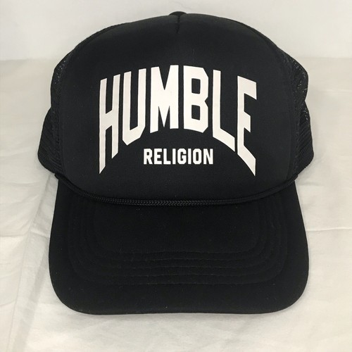NWOT Humble Religion Cushion Crown Trucker Hat Black Adjustable Cap - Picture 2 of 8