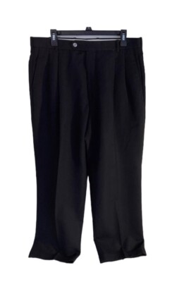 Burberry golf パンツ Burberry Golf Black Pleated Pants - 38” x 31”- Cuffed Legs