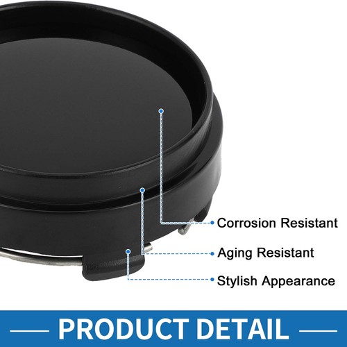 Tapacubos central rueda universal 66 mm 2,60" diámetro exterior plástico negro - Imagen 6 de 7