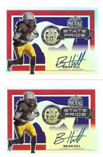 2017 Leaf Metal BRIAN HILL State Pride Silver Prismatic Auto RC Falcons RB