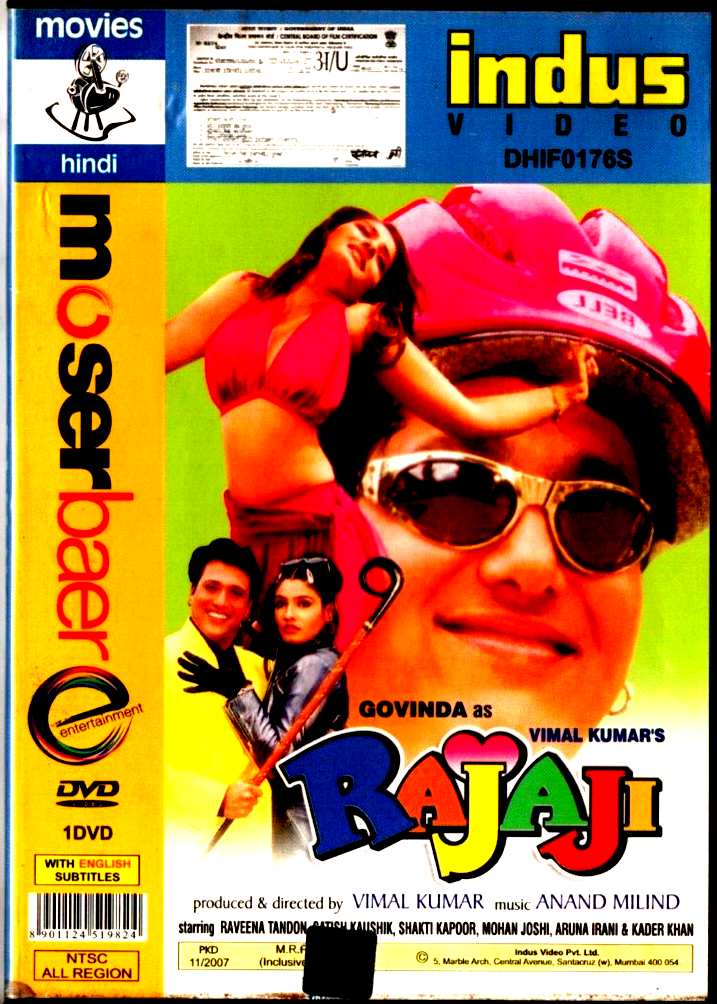 RAJAJI - GOVINDA, RAVEENA TANDON - BRAND NEW BOLLYWOOD DVD - ENGLISH SUBTITLES