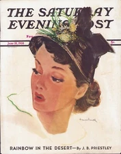JUNE 18 1938 Hat Fashion SATURDAY EVENING POST COVER ONLY #2 Frances Arnold