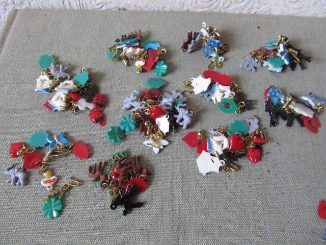 100 + Vintage Cocktail Bowle Glas Marker Handarbeit 50er Jahre Glasanhänger