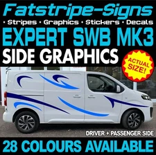 to fit PEUGEOT EXPERT MK3 SWB L1 GRAPHICS STICKERS STRIPES DECALS CAMPER VAN
