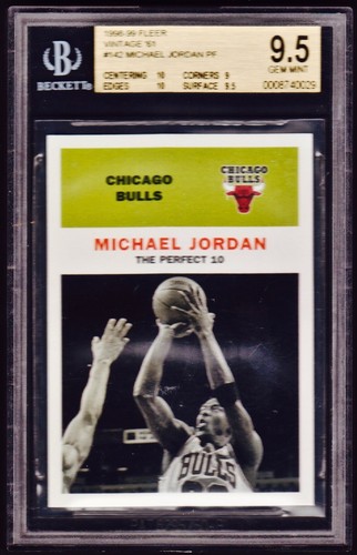 1998-99 FLEER VINTAGE \'61  MICHAEL JORDAN #142.  *BGS GEM MINT 9.5