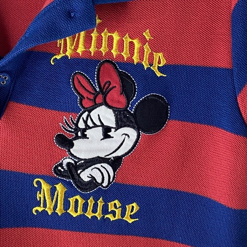 Minnie Mouse Disneyland Dress Girls Kids Size 11-12 Red Blue Striped - Picture 2 of 9