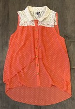 Girls  Sheer Blouse / Top, Size Medium