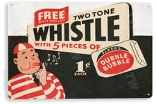 Double Bubble Gum Sign Retro Candy Sign Tin Metal Sign Decor D194 