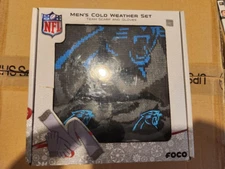 FOCO MENS COLD WEATHER SET TEAM SCRAF AND GLOVES CAROLINA PANTHERS V28